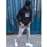 DStreet Navy blue men's sweatshirt with hood BX5380 | shoptok.hr