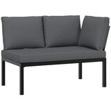  2-dijelni set vrtnih sofa s jastucima crni aluminijski | Eponuda.com