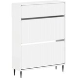  Ormar za cipele ZWOLLE 78 x 24 x 103 cm Konstruirano drvo - Bijela | shoptok.hr