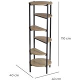 Casa Selección Črn regal v hrastovem dekorju 40x110 cm – | Shoptok.si