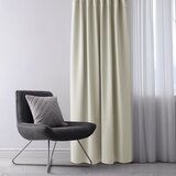 Restilo zasłona BLACKOUT kolor kremowy szarfa upinająca styl klasyczny przelotki srebrne materiał blackout 140x245 | shoptok.hr