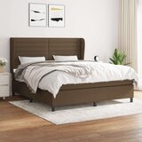 vidaXL Box spring postelja z vzmetnico temno rjava 160x200 c | Shoptok.si