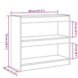 Ormarić za knjige/Sobna pregrada staro drvo 80x30x72 cm | shoptok.hr