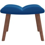  Stol za sproščanje s stolčkom moder žamet, (20821741) | Shoptok.si