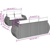  6-dijelni set vrtnih sofa s jastucima bež od poliratana | shoptok.hr