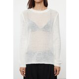 Trendyol Ecru Soft Textured Loose Knit Basic Sweater | shoptok.hr