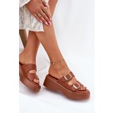 Boto Womens Wedge And Platform Sandals With Buckles Camel Nitarelia | Shoptok.si