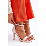 VINCEZA Fashionable Sandals Beige Holographic Beige Rayden | shoptok.hr