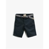 Koton Slim Belt Shorts Pocket Elastic Waist Above Knee Cotton Cene