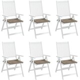  Jastuci za vrtne stolice 6 kom smeđesivi 40x40x4 cm od tkanine | shoptok.hr