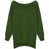 Trendyol Green Wool Boat Neck Basic Knitwear Sweater | Shoptok.si