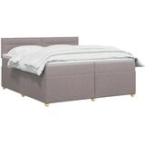  Boxspring krevet s madracem Sivosmeđa 200 x 200 cm Tkanina - Sivosmeđa 200 x 200 cm Dizajn linija | shoptok.hr