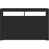  Komoda s LED svjetlima crna 115,5 x 30 x 75 cm | shoptok.hr