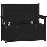  Klupa crna 112,5 x 51,5 x 96,5 cm od masivne borovine | shoptok.hr