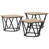 Kava Stol 3 pcs Sonoma hrast Inženjerska drva i čelik | shoptok.hr