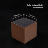  LED Sol zidno svetilo sa senzorom LED/9W/3,7V 3000/4000/5000K IP65 2600 mAh braon | Eponuda.com