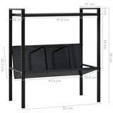 Police za knjige s 2 razine crne 52x28x59 cm konstruirano drvo | shoptok.hr