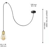  Visilica na sajli TUBE LONG 1xE27/15W/230V crna/zlatna | Eponuda.com