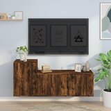 vidaXL Komplet TV omaric 2-delni dimljen hrast inženirski les | Shoptok.si