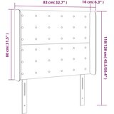  Uzglavlje s ušima smeđesivo 83x16x118/128 cm od tkanine | shoptok.hr