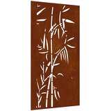  Vrtni zidni ukras 105 x 55 cm čelik COR-TEN s uzorkom bambusa | shoptok.hr