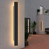Nettlife LED stenska svetilka za zunanjo uporabo 100CM črna 3000K IP65 dolga 26W akrilna vila za dom vrtove, (22136420) | Shoptok.si