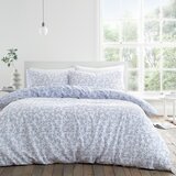 Bianca Plava 3-dijelna posteljina za bračni krevet/za produženi krevet od pamučnog perkala 230x220 cm Shadow Leaves – | shoptok.hr