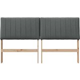 vidaXL Tapecirano vzglavje Temno siva 150 cm Masivno borovo les | Shoptok.si