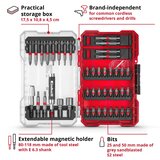 Einhell M-Case 42-del set bitova 25-50mm, 1/4" 25-50mm bit, 2xmag. Nastavak - (49118953) | ePonuda.com