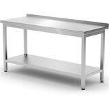 Hendi Stenska delovna miza z robom police Budget Line STEEL 1200 x 600 x 850 mm - 817285, (21389230) Cene