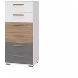 Jela KOMODA ARC B6-Bela mat lak/pacifik oreh/grafit mat lak | Shoptok.si
