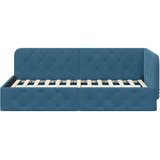  Kutni okvir kreveta Plava 90 x 190 cm Baršun | shoptok.hr