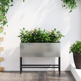 vidaXL Pocinkano jeklo 60 x 26 x 45 cm Metalni sadilnik Pravokoten | Shoptok.si