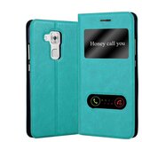 Cadorabo Ohišje, združljivo z Huawei NOVA PLUS v mint turquoise - Zaščitni ovitek z magnetnim zapiranjem, stoječo funkcijo in 2 okencema za gledanje, (20561272) | Shoptok.si