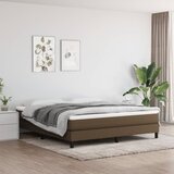 vidaXL Vzmetnica z žepkasto vzmetjo temno rjava 160x200x20 cm blago Cene