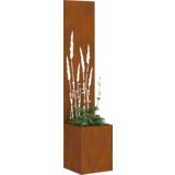 vidaXL Vrtni Sadič s Dekorativnom Pločom Rđa 32 x 140 cm Otporni čelik | shoptok.hr