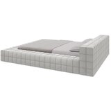 Makamii Svijetlo sivi tapecirani bračni krevet s podnicom 140x200 cm Akela – | shoptok.hr