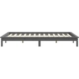 Okvir za krevet od masivne borovine sivi 200 x 200 cm | shoptok.hr