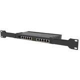MikroTik RB4011iGS+RM, 10xGigabit port, SFP+ 10Gbps cage, Quad-core 1.4Ghz CPU, 1GB RAM, Passive PoE in/out, RouterOS L5 svič | ePonuda.com
