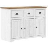  Visoka komoda BODO bijelo-smeđa 115,5x43x200,5 cm od borovine | Eponuda.ba