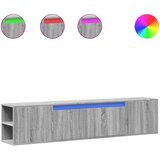 vidaXL Stenska TV omarica z LED lučkami siva sonoma 180x31x39,5 cm | Shoptok.si