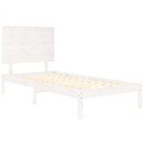  Posteljni okvir bel iz trdne borovine 90x200 cm, (20648441) | Shoptok.si