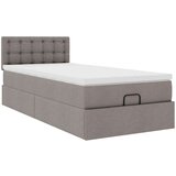  Otomanski krevet s madracem smeđesivi 100x200 cm tkanine | shoptok.hr