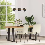  Jedilni stoli 4 kosi krem žamet, (21828449) | Shoptok.si