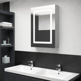 Furnova LED kopalniška omarica z ogledalom betonsko siva 50x13x70 cm, (21947324) Cene