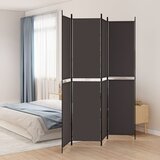 vidaXL Sobna pregrada s 4 panela smeđa 200 x 220 cm od tkanine | shoptok.hr