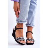 Big Star Women's Comfortable Wedge Sandals LL274877 black | shoptok.hr