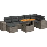 Maison Chic Seti vrtnega pohištva - Vrtna garnitura - Vrtni pohištvo set 8-delna z blazinami siv poli ratan, (21800329) | Shoptok.si