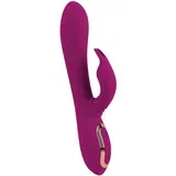 3 Function Vibrator with Rotating Massage Pearls Purple