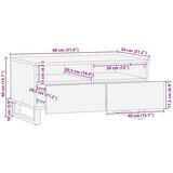  Stolić za kavu s ladicama Prirodna 80 x 54 x 40 cm Čvrsto drvo manga | shoptok.hr
